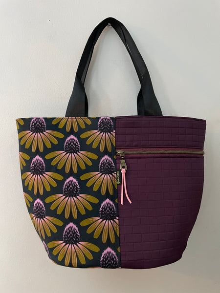 Crescent Tote - Echinacea Design