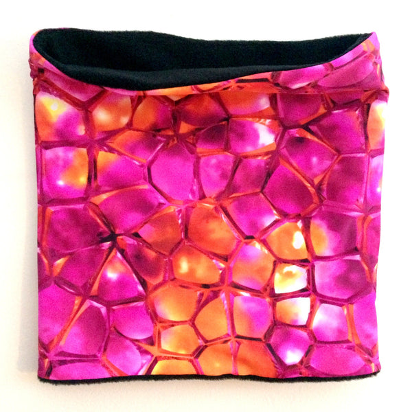 Fuschia/Orange Sparkly Print Neck-banz